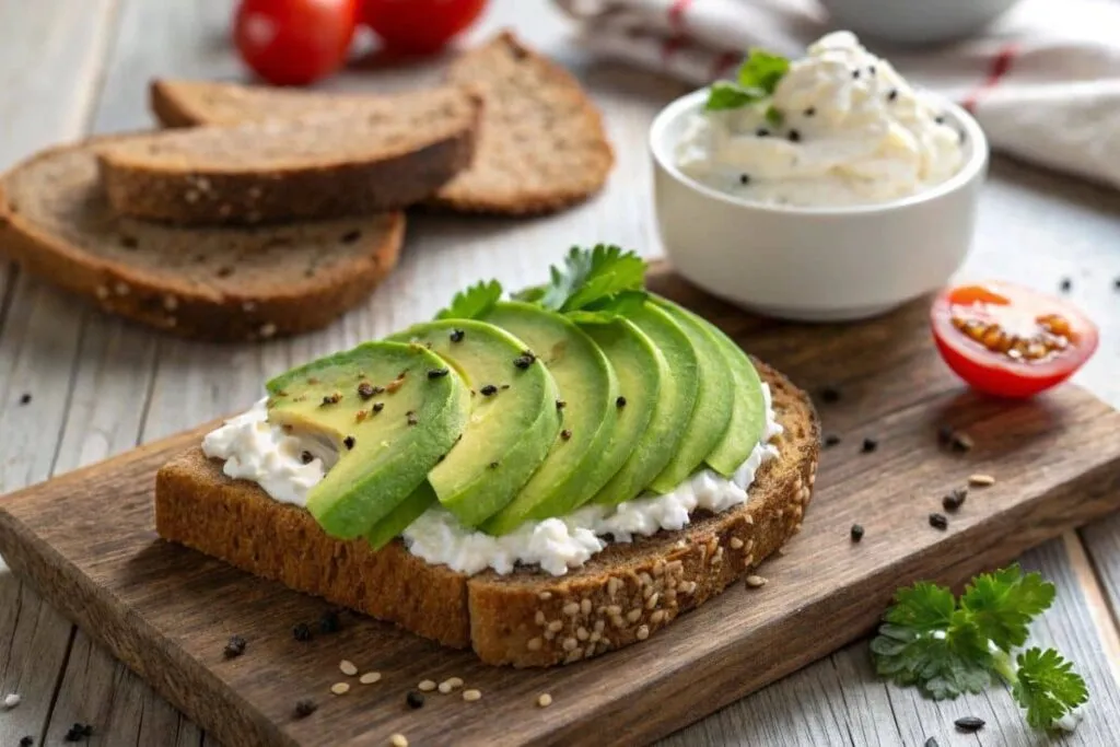 Spread On Toast With Avocado Cottage Cheese