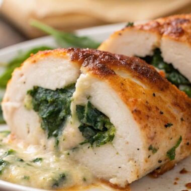 Creamy Havarti & Spinach Stuffed Chicken Breast