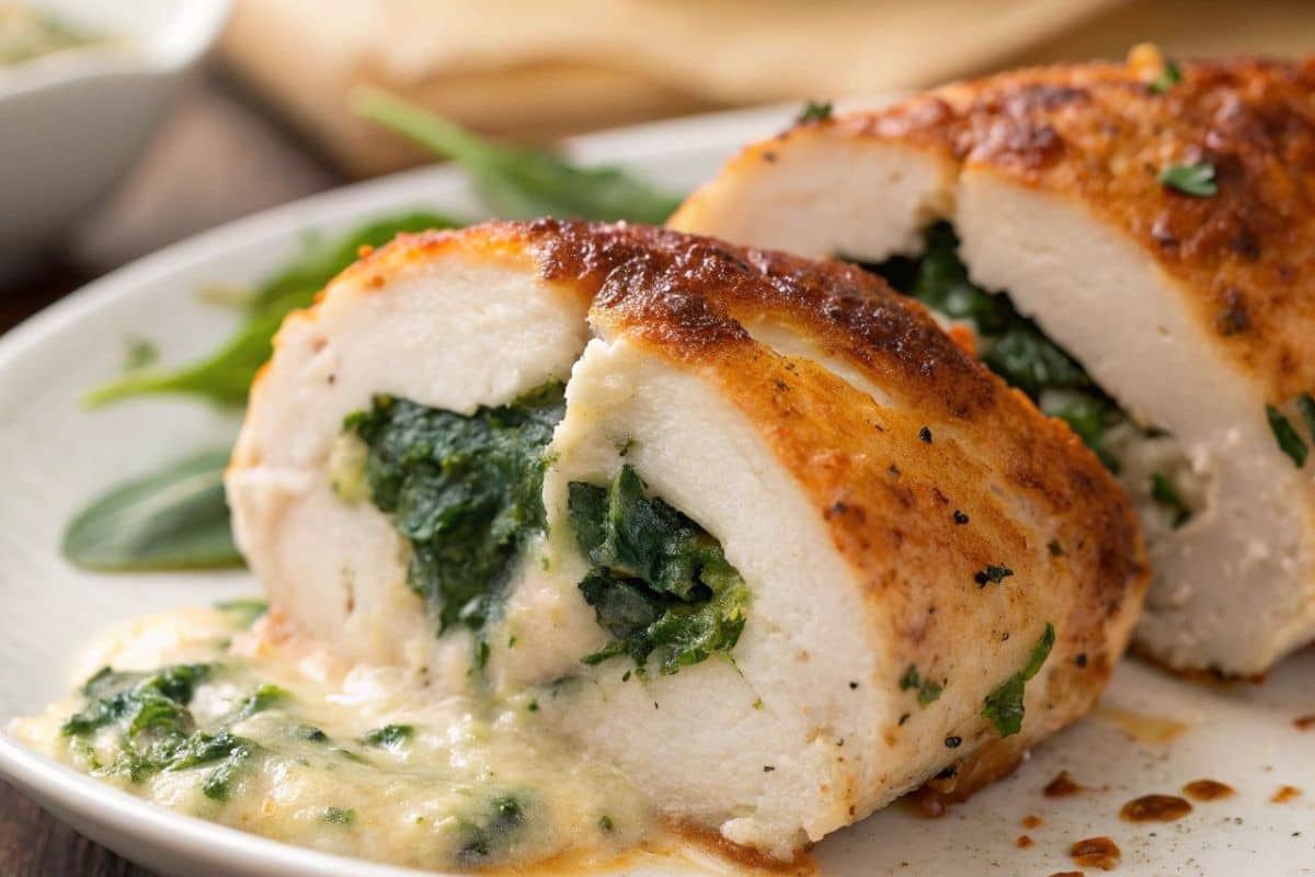 Creamy Havarti & Spinach Stuffed Chicken Breast