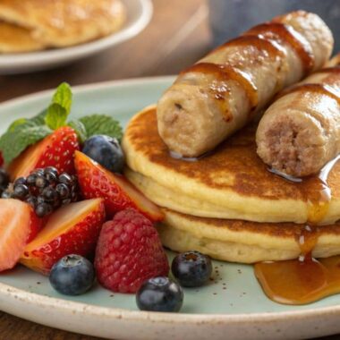 Pancake Wraps With Chicken Apple Sausage