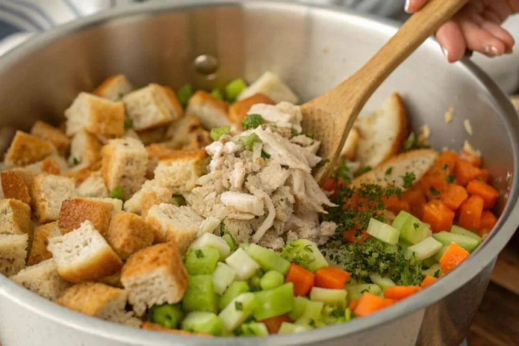 Chicken Dressing Recipe Prep