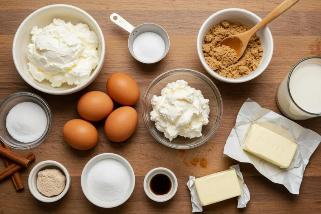 Cinnamon Bun Cheesecake Ingredients 