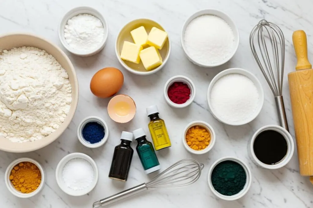Colorful Cookies Ingredients