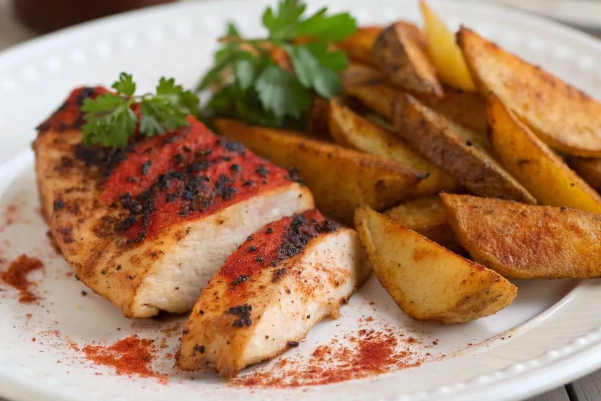 Spicy Paprika Chicken & Crispy Potato Wedges (1)