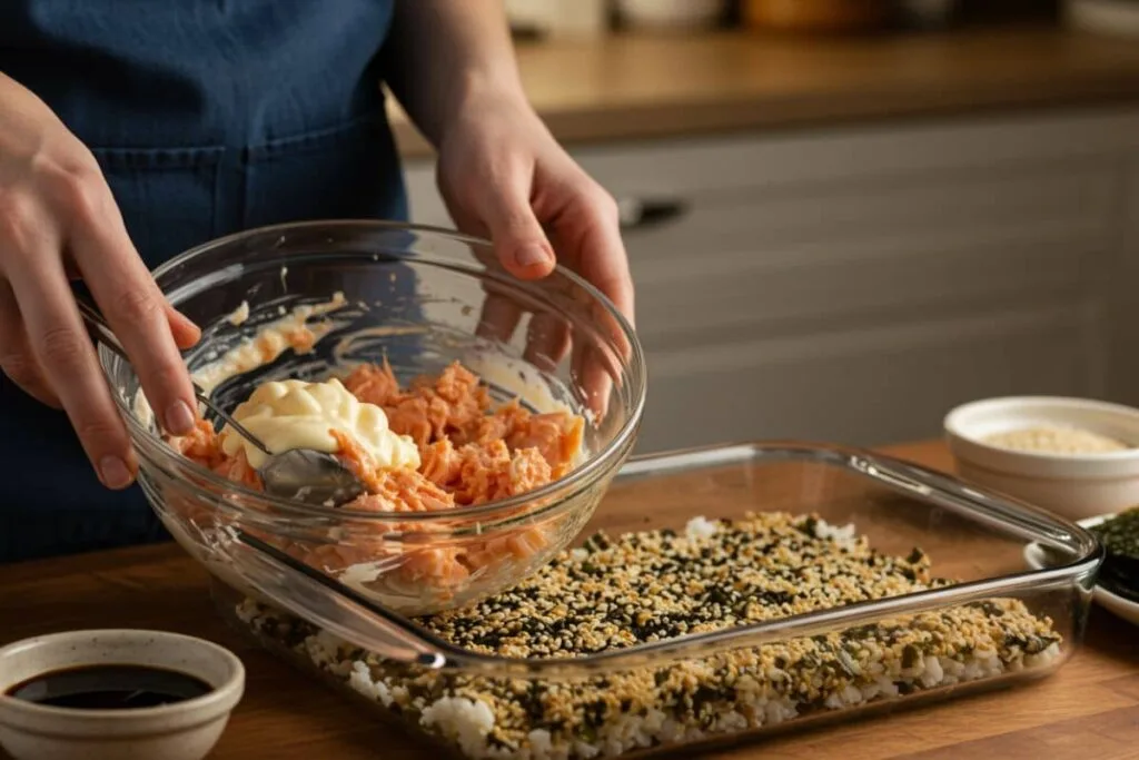 Sushi Salmon Bake Prep 