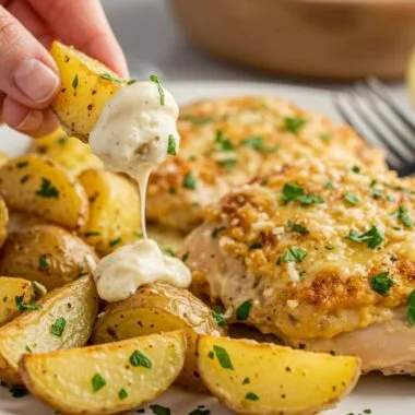Slow Cooker Garlic Parmesan Chicken And Potatoes