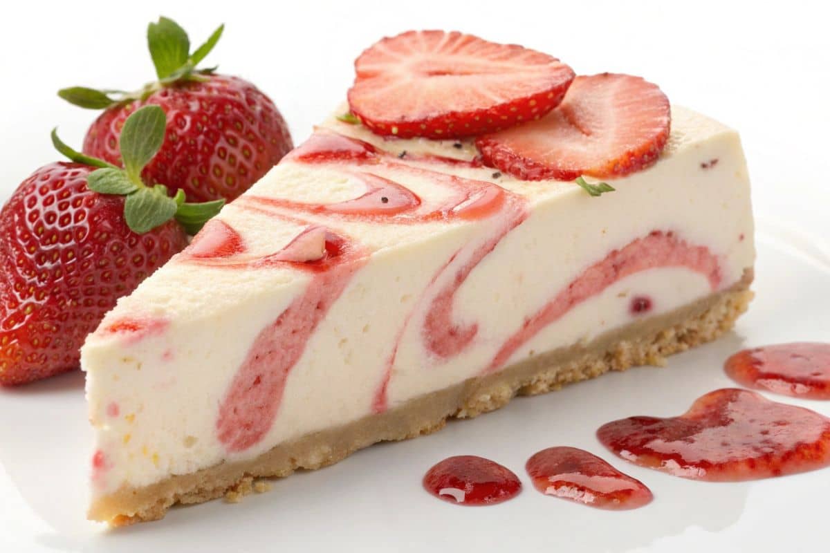 Strawberry Cheesecake Ice Cream Slice