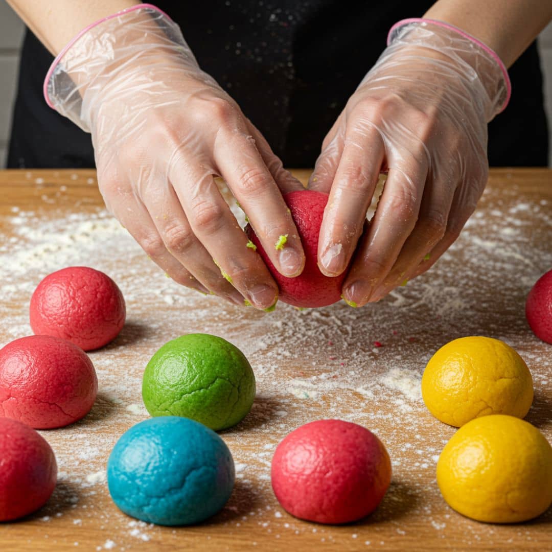 Colored Cookie Dough 1