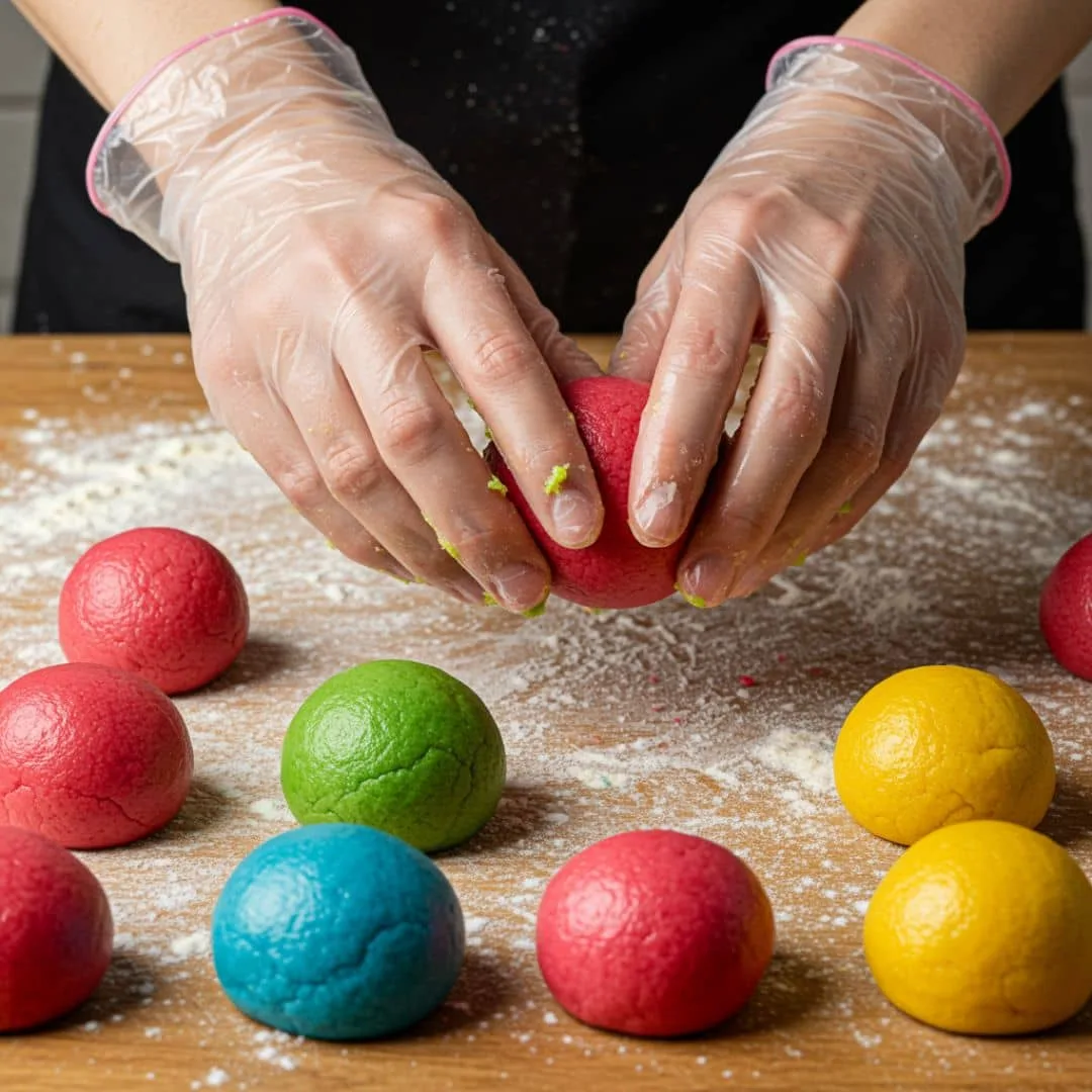 Colored Cookie Dough 1