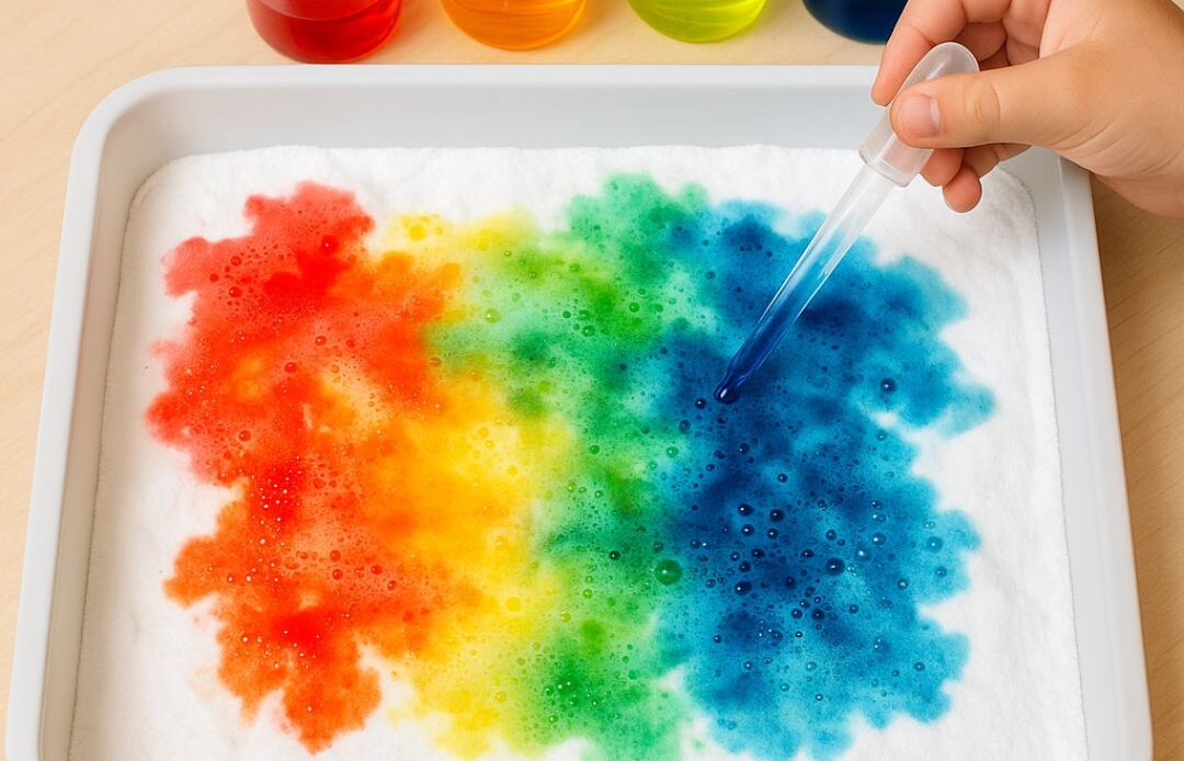 Fizzy Painting with Baking Soda