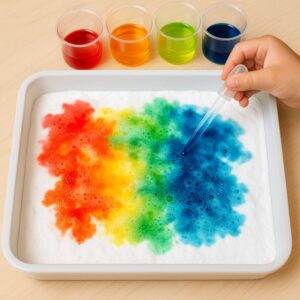 Fizzy Painting with Baking Soda
