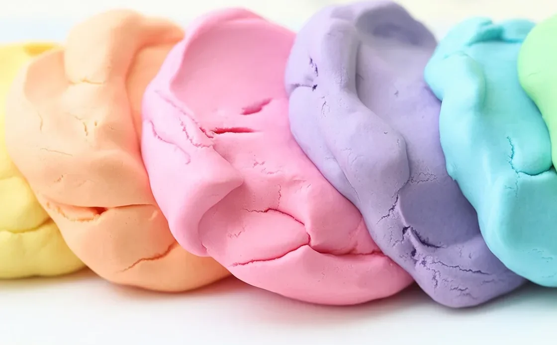 DIY Cloud Dough made with cornstarch and conditioner for fun sensory play.