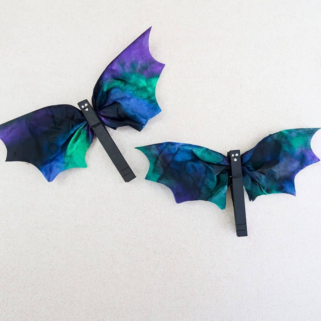 Coffee Filter Bat Craft
