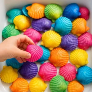 Dye Seashells for a Summer Sensory Bin